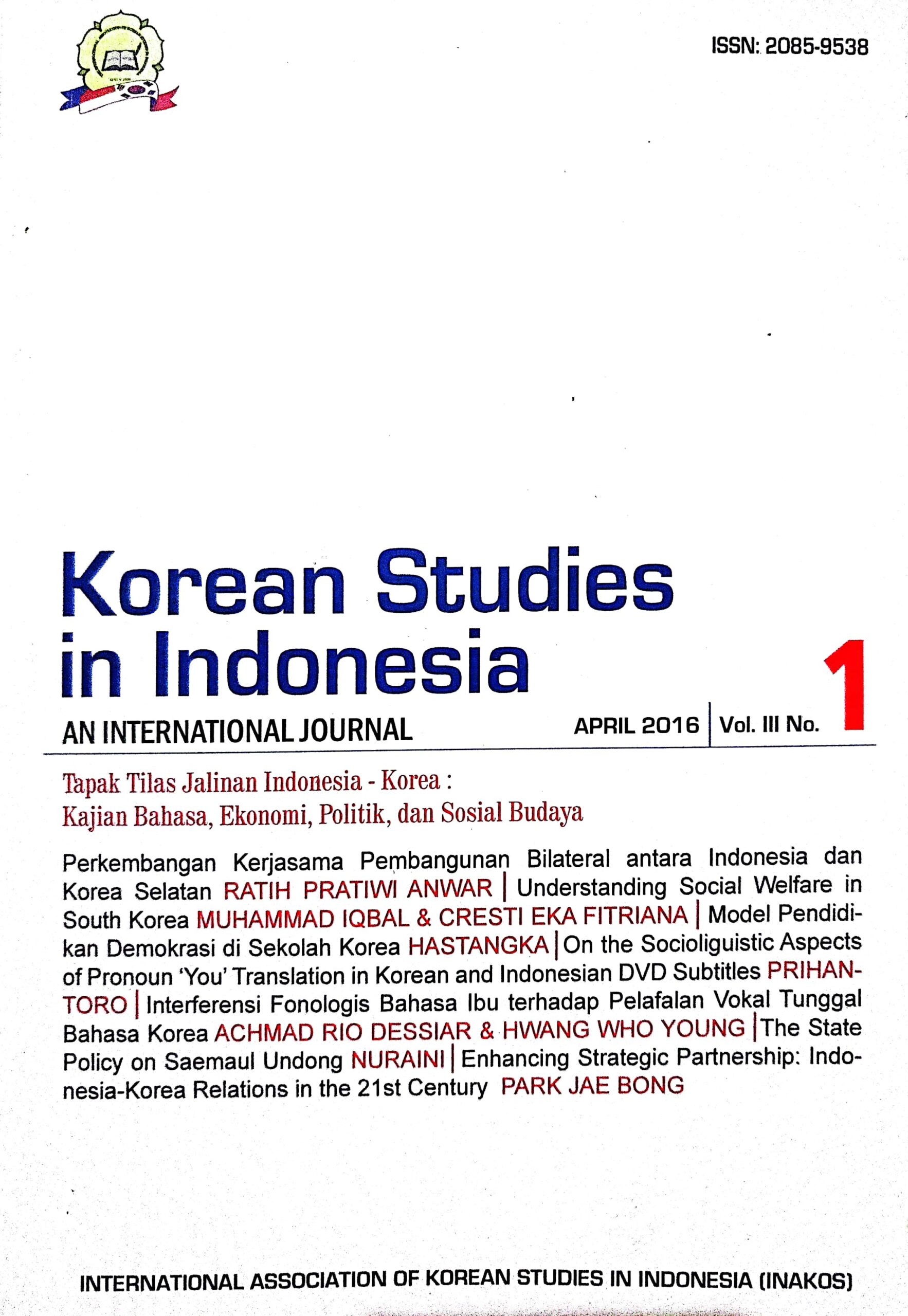 Vol. III No. 1 - April 2016